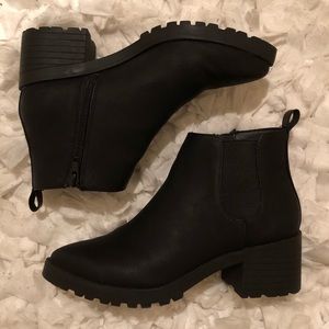 treaded chelsea boots